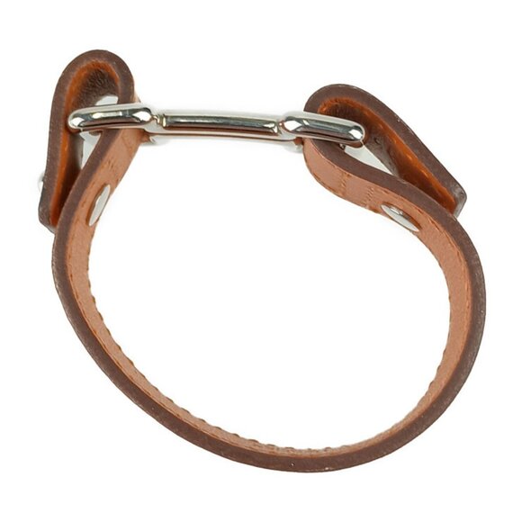 HERMES Orange Leather Charm Bracelet - Picture 4 of 8